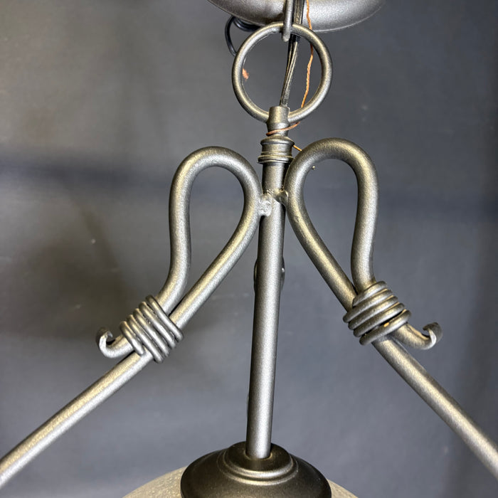 Corbet Lighting 1-Light Deep Smoke Knotted Metal with Glass Ceiling Pendant 16” Diameter 20”