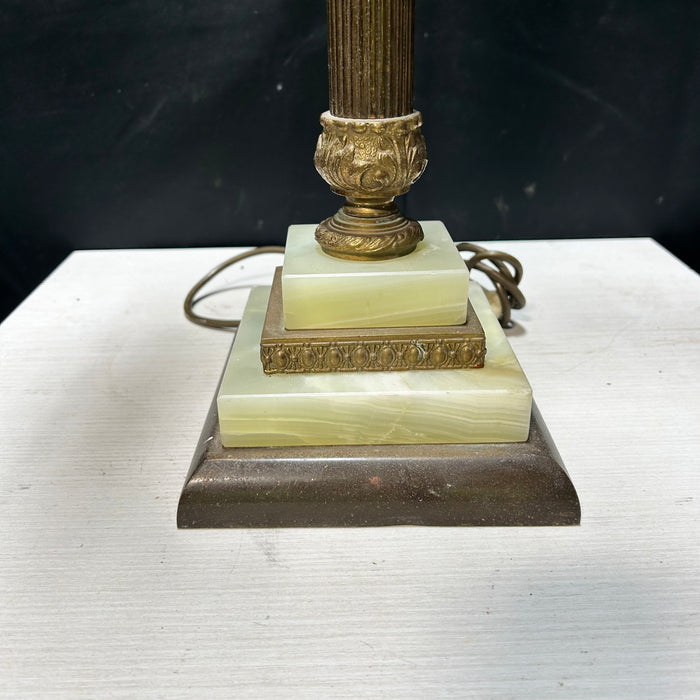 Corinthian Column Brass Table Lamp 14"x 36"