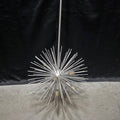 Eight Light Nickel Sputnik Mid-Century Modern Ceiling Light 22"Dx90"