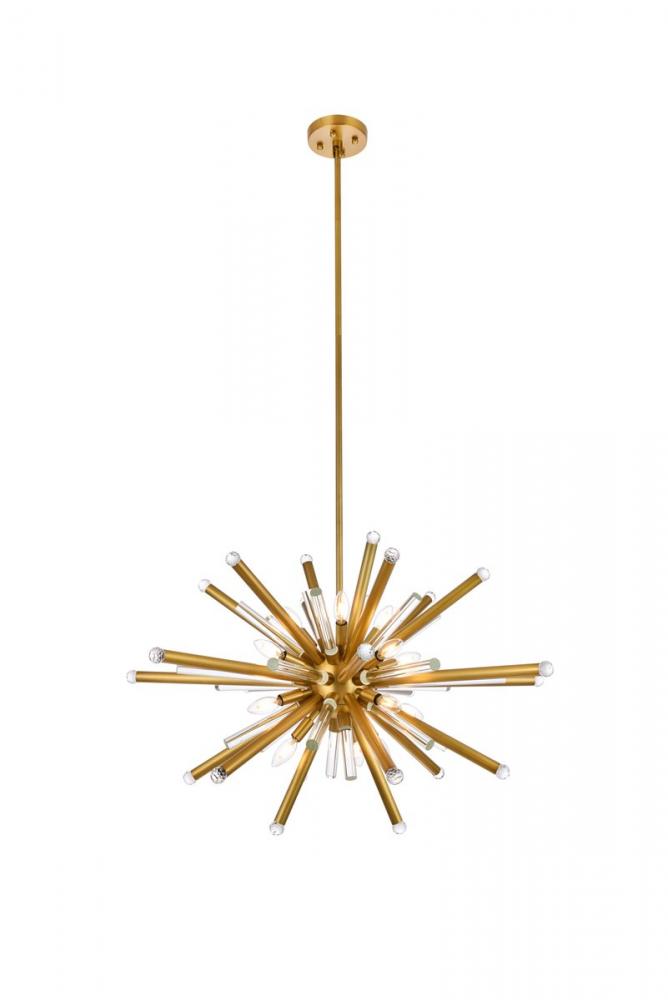 Elegant Lighting 1141G38BB Maxwell 14-Light Chandelier | Burnished Brass