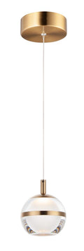 ET2 Swank 4.5" LED Single Pendant in Brass - E24591-93NAB
