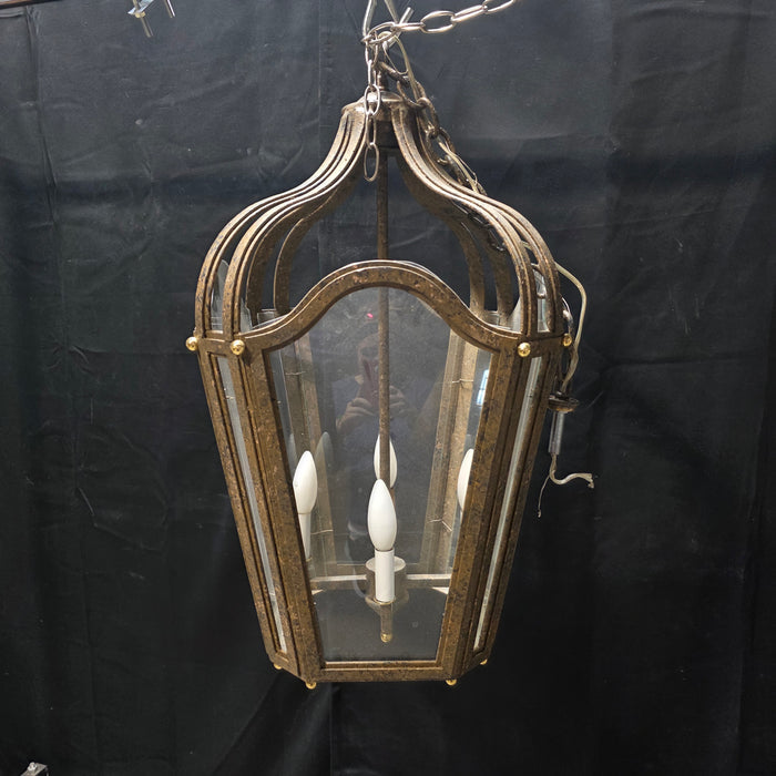 French Country Style Iron Lantern Pendant 15"x15"x29"