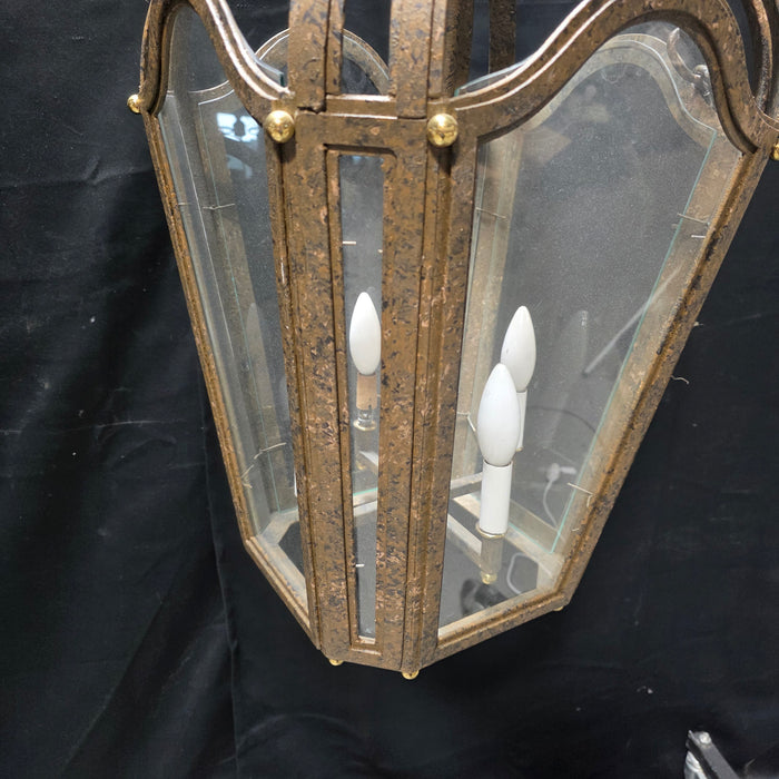 French Country Style Iron Lantern Pendant 15"x15"x29"