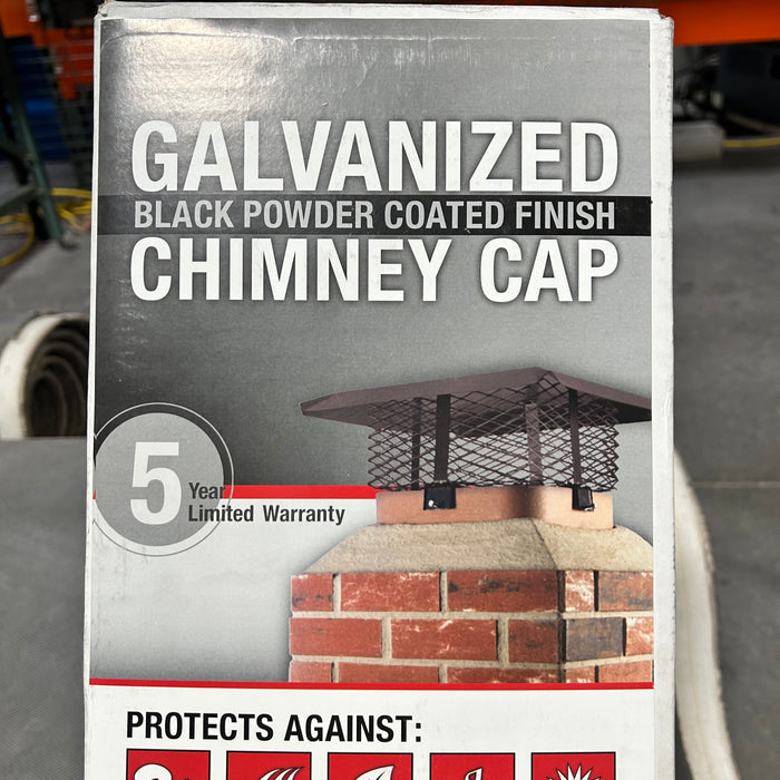 Galvanized Chimney Cap Black  Adjustable