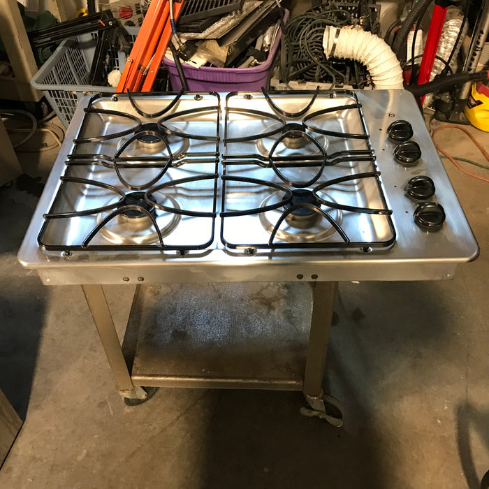 GE 30" Stainless Steel 4 Burner Gas Cook-Top 30"x 21"x 4"