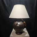 Glazed Ceramic Pottery Table Lamp 22" D x 31"
