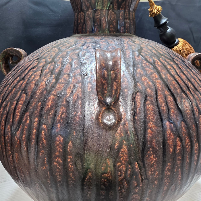 Glazed Ceramic Pottery Table Lamp 22" D x 31"