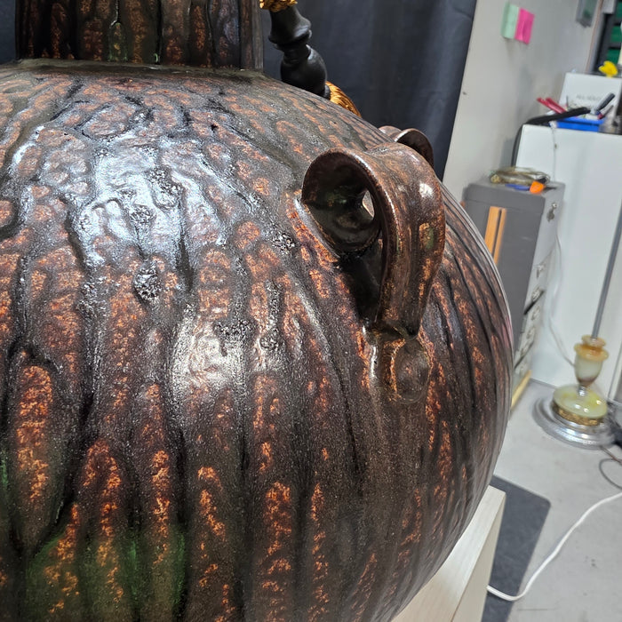 Glazed Ceramic Pottery Table Lamp 22" D x 31"