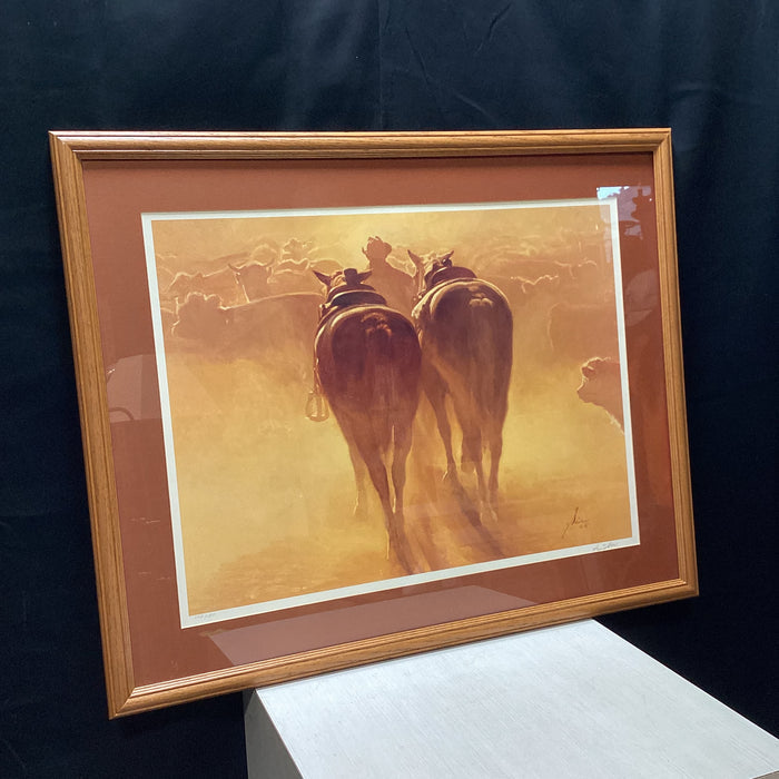 Gordon Snidow Signed "Dusty Morn" Limited Edition Print 35" x 28"