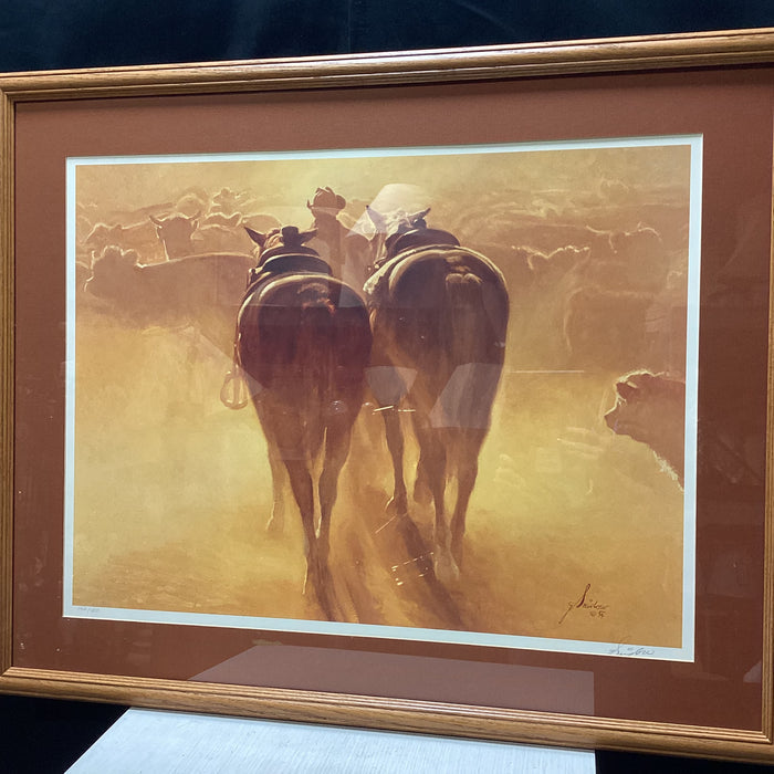 Gordon Snidow Signed "Dusty Morn" Limited Edition Print 35" x 28"
