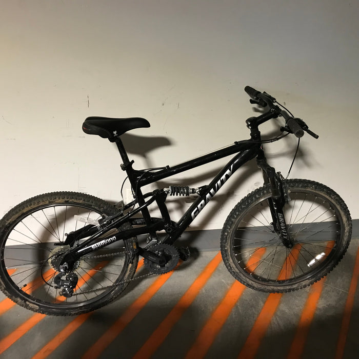 Gravity Black Full Suspension, 27 Speed Mountain Bike