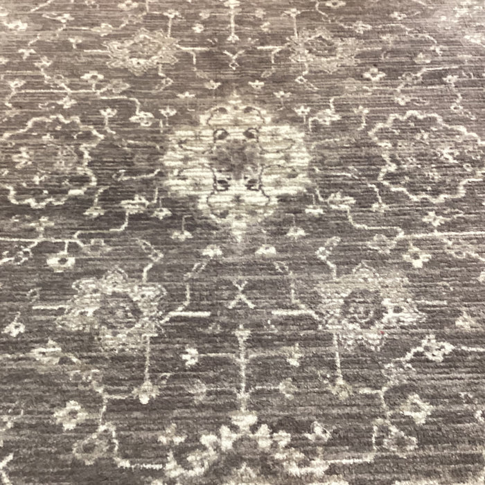 Grey & Ivory Design with Rubber Backing Poly Rug 10'x 12'