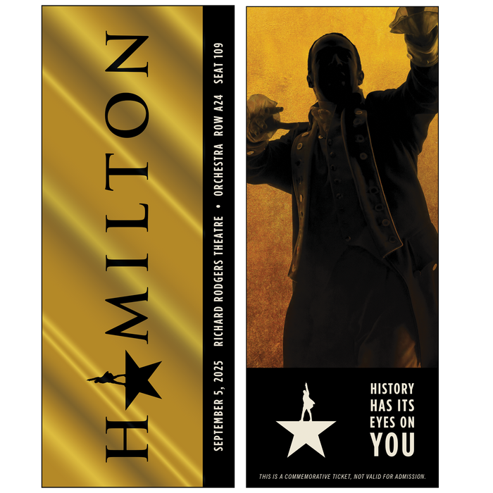 HAMILTON Custom Broadway Souvenir Ticket