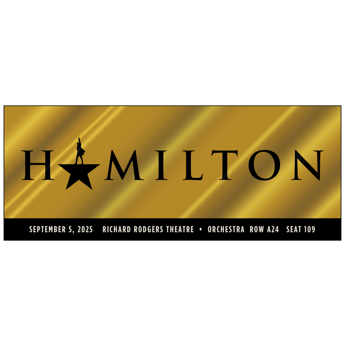 HAMILTON Custom Broadway Souvenir Ticket