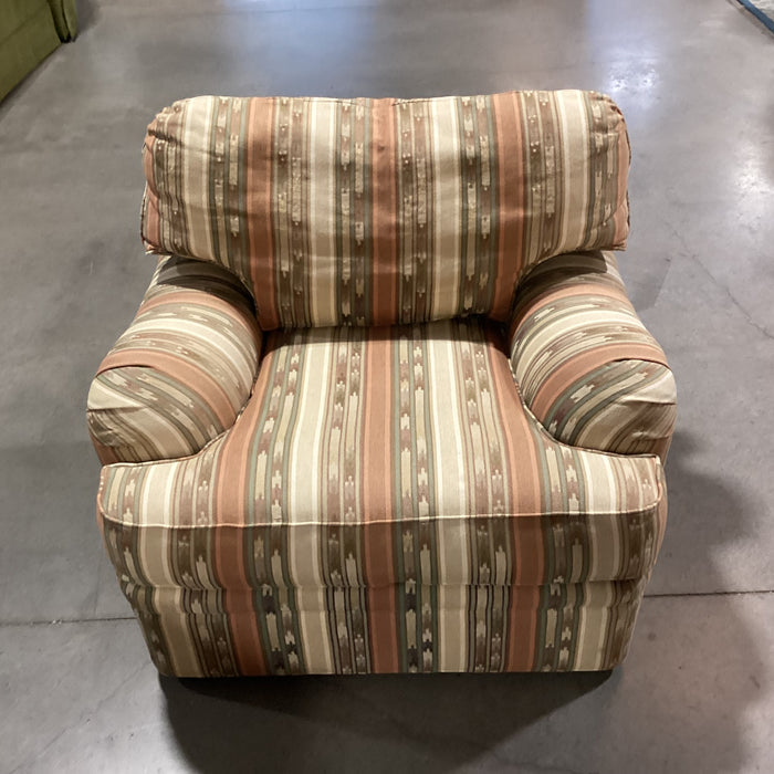 Hancock & Moore Cream Peach Brown Sage Southwest Design with Ottoman Chair 41"x 36"x 31"