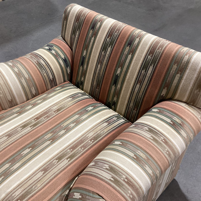 Hancock & Moore Cream Peach Brown Sage Southwest Design with Ottoman Chair 41"x 36"x 31"