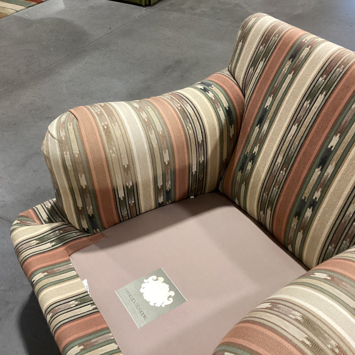 Hancock & Moore Cream Peach Brown Sage Southwest Design with Ottoman Chair 41"x 36"x 31"
