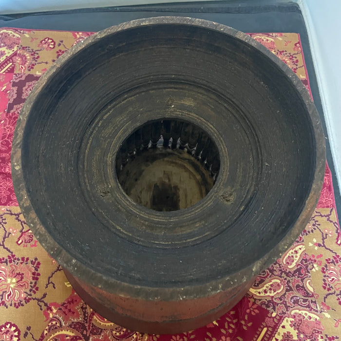 Handcrafted Wooden Thai/Burmese Red Lacquer Tazza /Offering Vessel, 12"x 10"