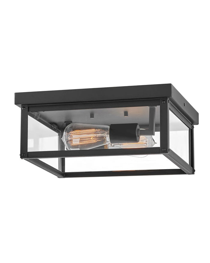 Hinkley 12193BK Beckham Small Outdoor Flush Mount | Black