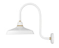 Hinkley Lighting Foundry Large Tall Gooseneck Barn Light in Gloss White - Model 10473GW