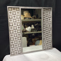 MCM Inspired Silver Geometric Wall Mirror 31" x 31"