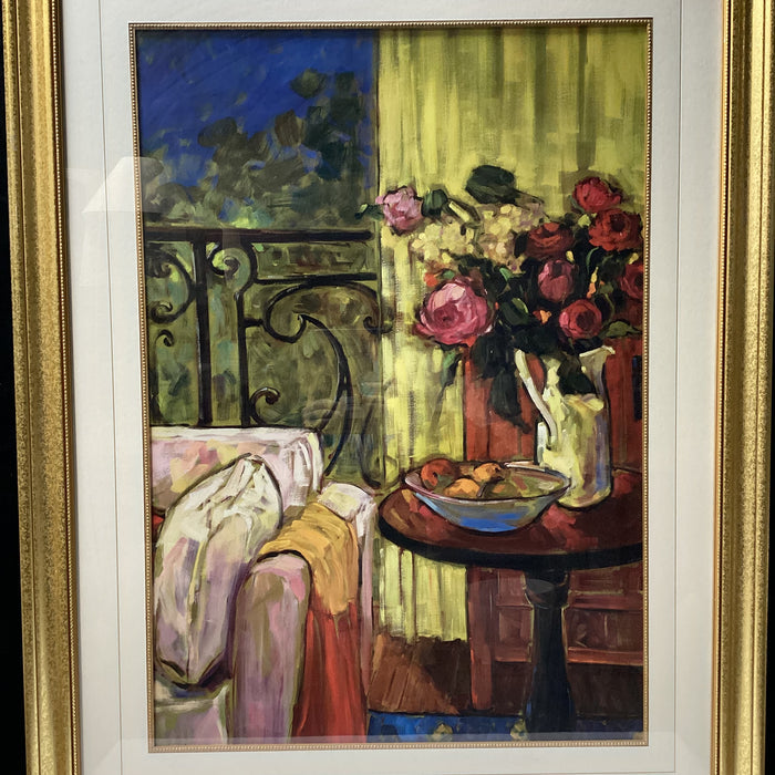 Jae Dougall "India in Paris" Still Life Print In Gold Frame 34" x 45"
