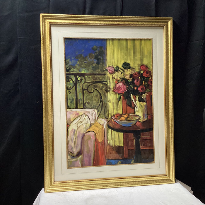 Jae Dougall "India in Paris" Still Life Print In Gold Frame 34" x 45"