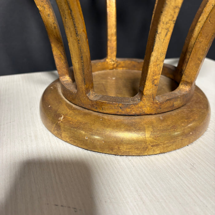 Jean Royere Style Gold Gild Iron Cage  Table Lamp