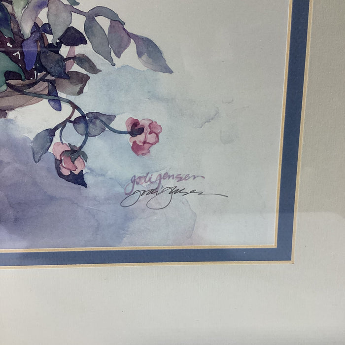 Jodi Jensen Signed "Pick of the Day" Print In Light Wood Frame 27" x 23"