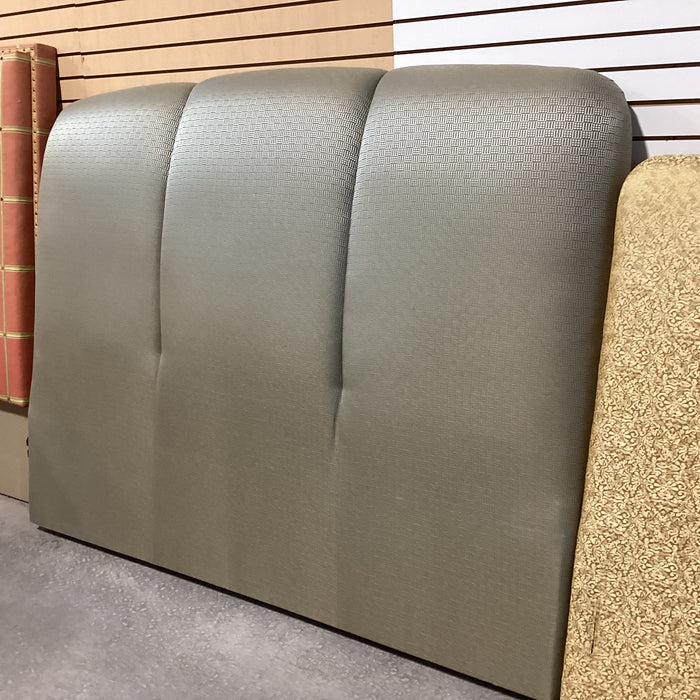 KING Olive with Metallic Blue Pattern Custom Headboard 77"x 61"