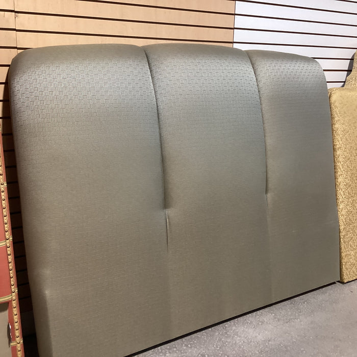 KING Olive with Metallic Blue Pattern Custom Headboard 77"x 61"