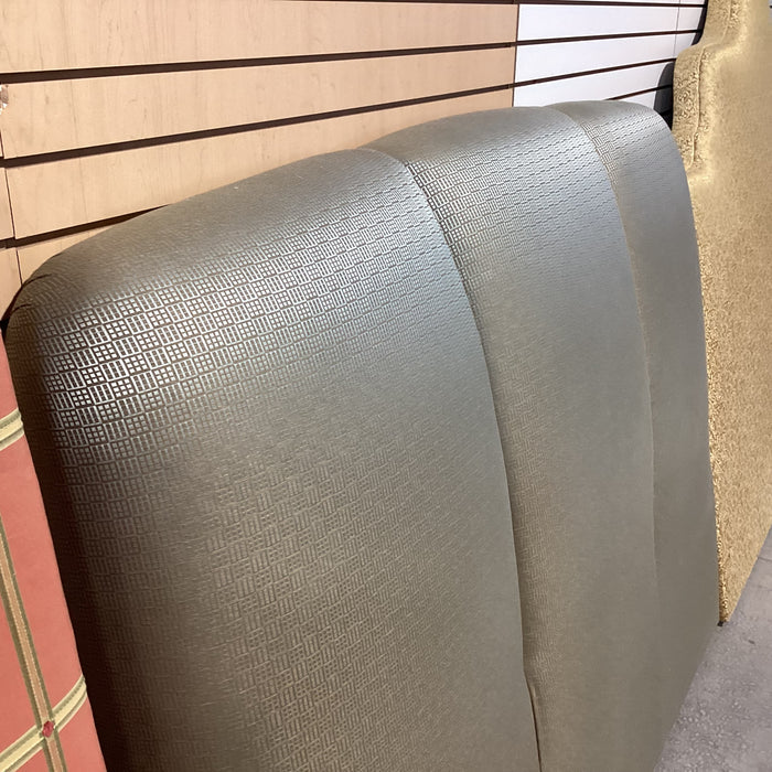 KING Olive with Metallic Blue Pattern Custom Headboard 77"x 61"