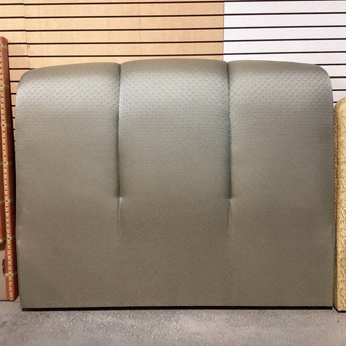 KING Olive with Metallic Blue Pattern Custom Headboard 77"x 61"
