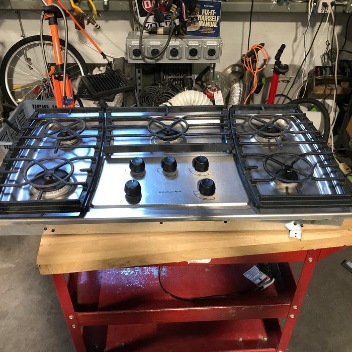 KitchenAid Stainless Steel 5 Burner Gas Cook-Top 36"x 21"x 3"