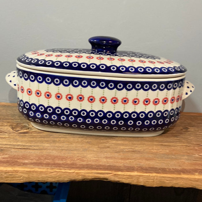 Large Oval Covered Baker ~ PS03