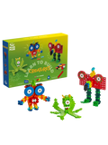 Learn to Build Creatures set with 240 colourful Plus-Plus pieces, building plate and wheels – create fun monsters and unique creatures with creative and imaginative play