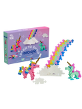 Colourful Learn to Build Unicorns set with 275 Plus-Plus pieces and building plate – create your own magical unicorn with imaginative and creative play