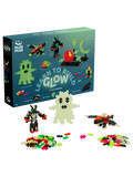 Plus-Plus Learn to Build Glow-in-the-Dark set with 500 pieces – includes 160 glow-in-the-dark and 340 neon pieces with 2 baseplates for spooky, creative fun