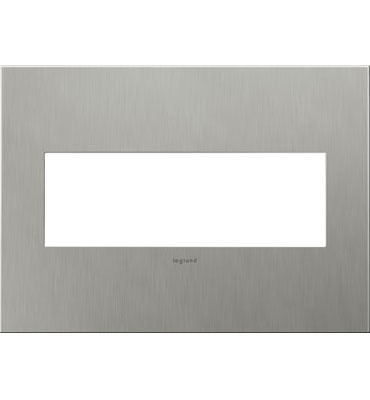 Brushed Stainless Steel / 3-Gang