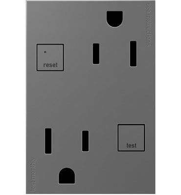 Legrand adorne Plus-Size Duplex Self-Test GFCI Receptacle