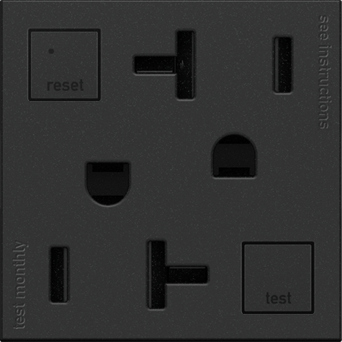 Legrand AGFTR2152W4 adorne 15A Tamper-Resistant Self-Test GFCI Duplex Receptacle