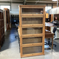 Light Oak & Glass Doors Barrister Bookcase 36"x 13"x 73"