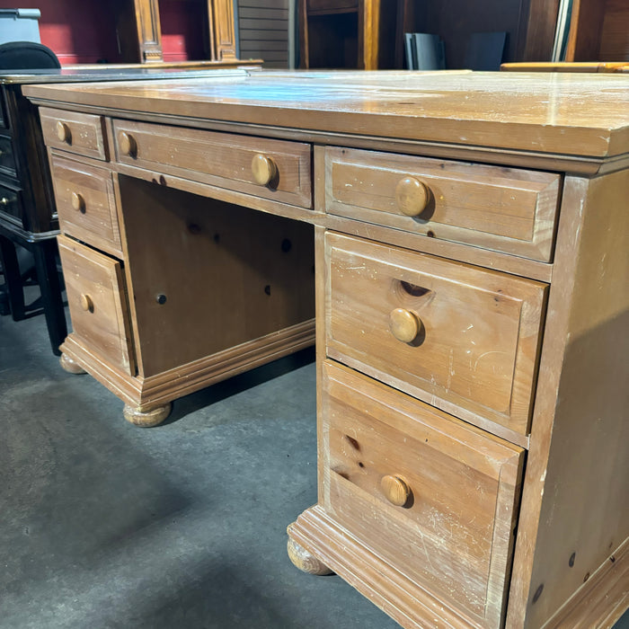 Light Wood Veneer 3 Drawer Teacher Desk 48"x 30"x 30"
