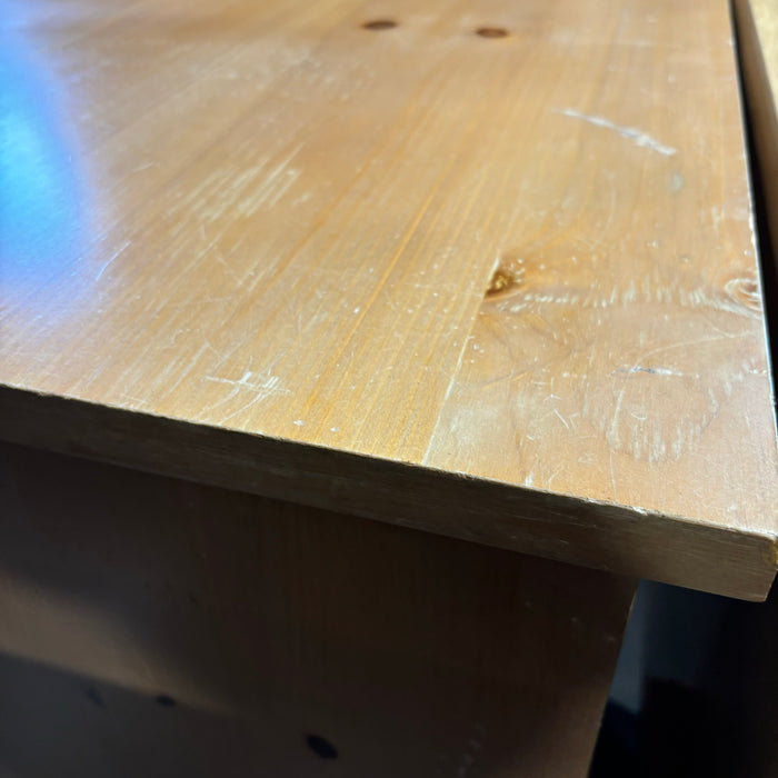 Light Wood Veneer 3 Drawer Teacher Desk 48"x 30"x 30"
