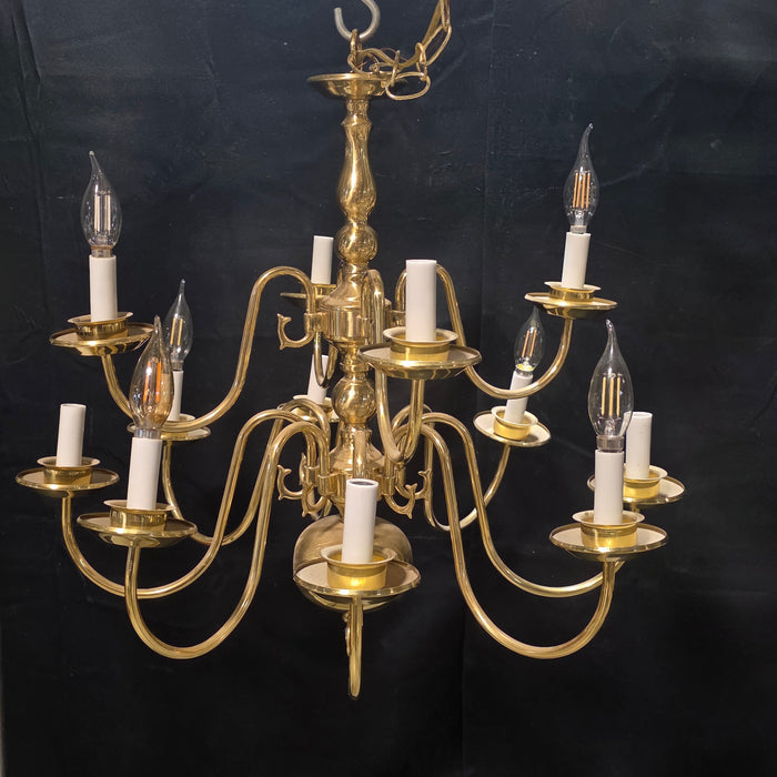 Livex Lighting Williamsburg 12 Light 2 Tier Chandelier 25"Dx23"