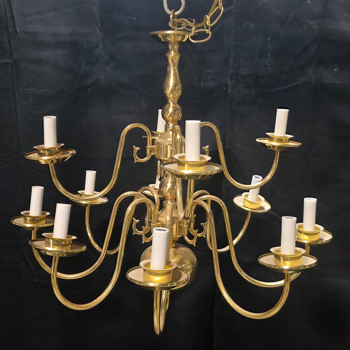 Livex Lighting Williamsburg 12 Light 2 Tier Chandelier 25"Dx23"
