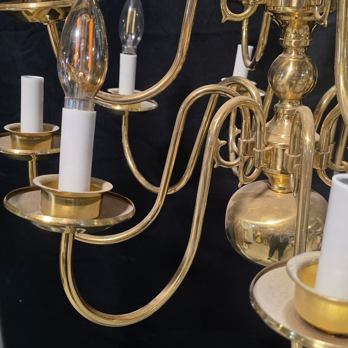 Livex Lighting Williamsburg 12 Light 2 Tier Chandelier 25"Dx23"