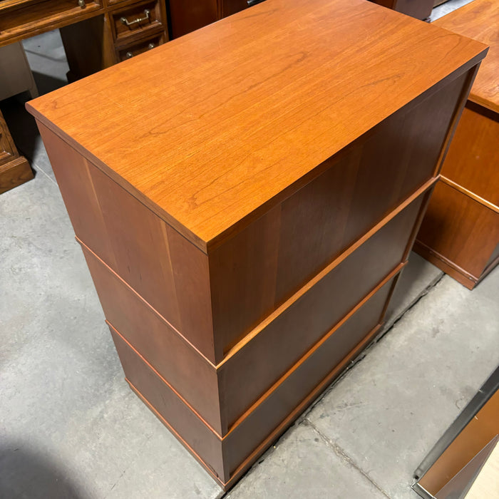 Lizell Quality Furniture Cherry Wood 3 Drawer Filing Cabinet 30.5"x 19"x 42"