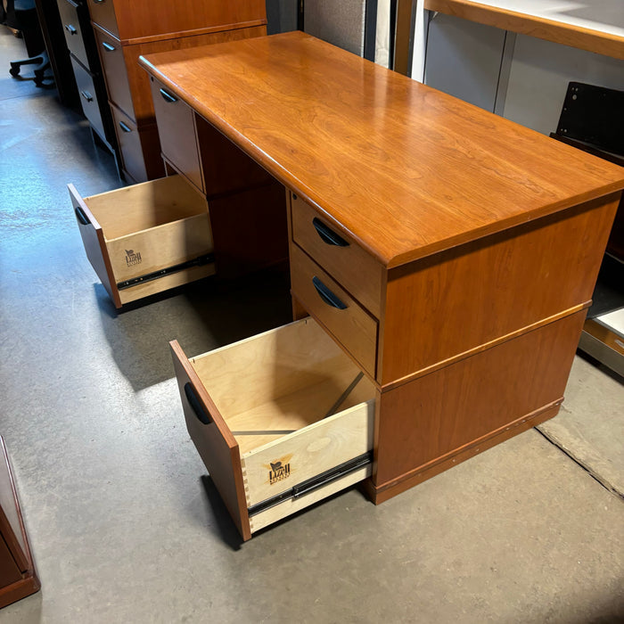 Lizell Quality Furniture Cherry Wood 5 Drawer Desk 60"x 25"x 29"