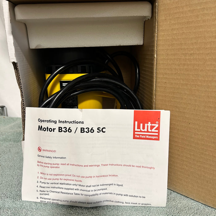 Lutz B36/B36sc DrumPump Universal Motor With Speed Control